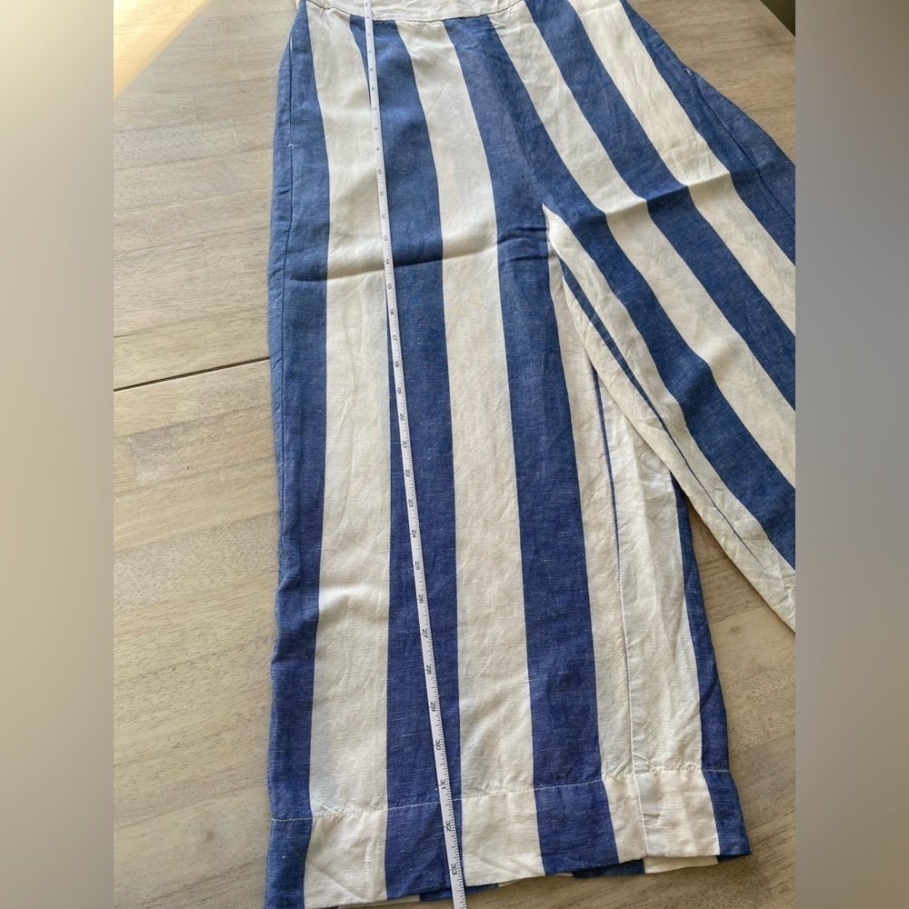 Madewell Huston Pull-On Crop Pants Parrot Stripe size Small - Picture 3 of 6